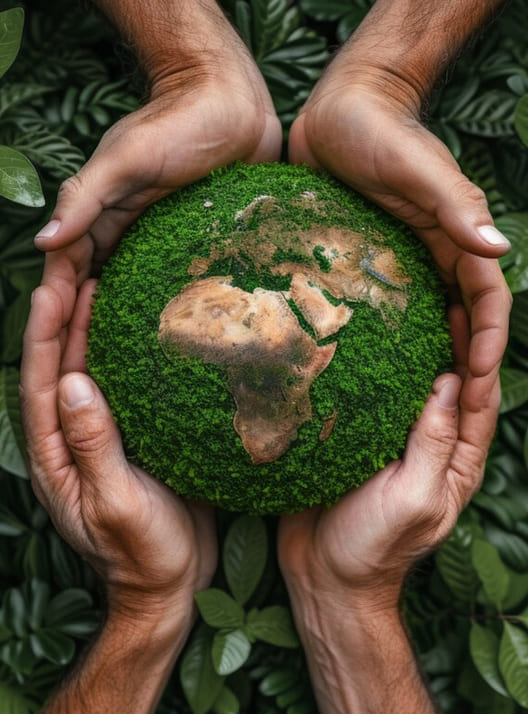 Ecology & Environment WordPress Theme for Aboutus Save the World illustration promoting eco-friendly lifestyle and environmental sustainability